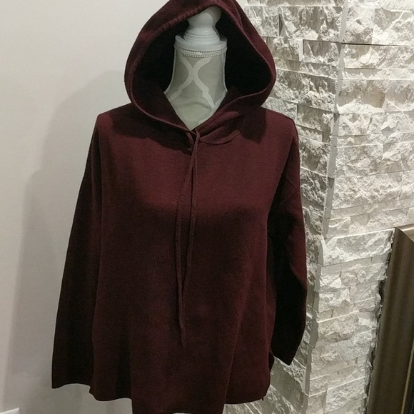 Massimo dutti soft burgundy hoodie - Picture 2 of 7